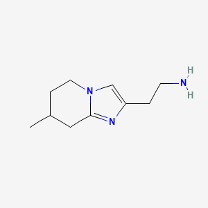 molecular formula C10H17N3 B2637318 2-{7-methyl-5H,6H,7H,8H-imidazo[1,2-a]pyridin-2-yl}ethan-1-amine CAS No. 1268065-43-5