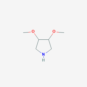 molecular formula C6H13NO2 B2637326 3,4-Dimethoxypyrrolidine CAS No. 942400-49-9