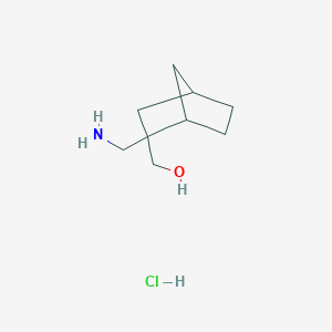 molecular formula C9H18ClNO B2637328 (2-(氨甲基)双环[2.2.1]庚烷-2-基)甲醇盐酸盐 CAS No. 2241140-86-1