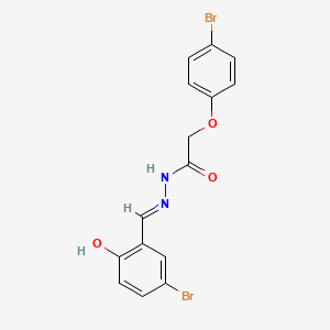 molecular formula C15H12Br2N2O3 B2637329 N'-(5-Bromo-2-hydroxybenzylidene)-2-(4-bromophenoxy)acetohydrazide CAS No. 303064-41-7