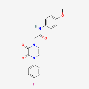 2-(4-(4-fluorophenyl)-2,3-dioxo-3,4-dihydropyrazin-1(2H)-yl)-N-(4-methoxyphenyl)acetamide