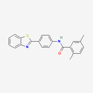 molecular formula C22H18N2OS B2637337 N-[4-(1,3-benzothiazol-2-yl)phenyl]-2,5-dimethylbenzamide CAS No. 888411-64-1
