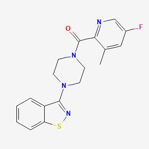 3-[4-(5-Fluoro-3-methylpyridine-2-carbonyl)piperazin-1-yl]-1,2-benzothiazole
