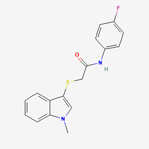 N-(4-fluorophenyl)-2-((1-methyl-1H-indol-3-yl)thio)acetamide