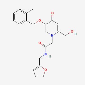 N-(furan-2-ylmethyl)-2-(2-(hydroxymethyl)-5-((2-methylbenzyl)oxy)-4-oxopyridin-1(4H)-yl)acetamide