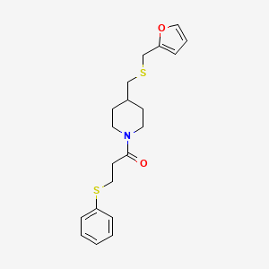 1-(4-(((Furan-2-ylmethyl)thio)methyl)piperidin-1-yl)-3-(phenylthio)propan-1-one