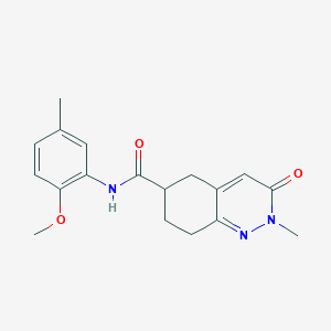 molecular formula C18H21N3O3 B2637373 N-(2-甲氧基-5-甲基苯基)-2-甲基-3-氧代-2,3,5,6,7,8-六氢环辛诺林-6-甲酰胺 CAS No. 1903522-64-4