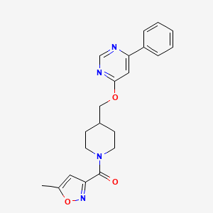 (5-Methyl-1,2-oxazol-3-yl)-[4-[(6-phenylpyrimidin-4-yl)oxymethyl]piperidin-1-yl]methanone