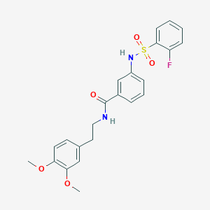 N-[2-(3,4-dimethoxyphenyl)ethyl]-3-[(2-fluorophenyl)sulfonylamino]benzamide