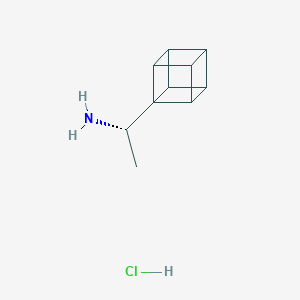 molecular formula C10H14ClN B2637389 (1S)-1-Cuban-1-ylethanamine;hydrochloride CAS No. 2416218-75-0
