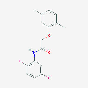 molecular formula C16H15F2NO2 B263739 N-(2,5-difluorophenyl)-2-(2,5-dimethylphenoxy)acetamide 