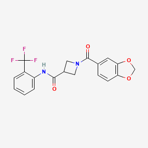 1-(2H-1,3-benzodioxole-5-carbonyl)-N-[2-(trifluoromethyl)phenyl]azetidine-3-carboxamide