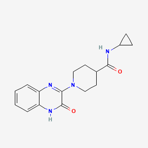 molecular formula C17H20N4O2 B2637398 N-cyclopropyl-1-(3-oxo-3,4-dihydroquinoxalin-2-yl)piperidine-4-carboxamide CAS No. 1207041-47-1