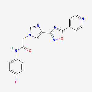 N-(4-fluorophenyl)-2-{4-[5-(pyridin-4-yl)-1,2,4-oxadiazol-3-yl]-1H-imidazol-1-yl}acetamide