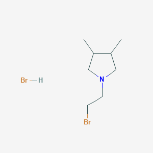 molecular formula C8H17Br2N B2637404 1-(2-Bromoethyl)-3,4-dimethylpyrrolidine;hydrobromide CAS No. 2248405-64-1