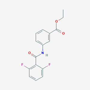 molecular formula C16H13F2NO3 B263741 Ethyl 3-[(2,6-difluorobenzoyl)amino]benzoate 