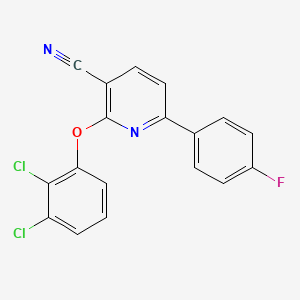 2-(2,3-Dichlorophenoxy)-6-(4-fluorophenyl)pyridine-3-carbonitrile