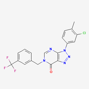molecular formula C19H13ClF3N5O B2637418 3-(3-chloro-4-methylphenyl)-6-(3-(trifluoromethyl)benzyl)-3H-[1,2,3]triazolo[4,5-d]pyrimidin-7(6H)-one CAS No. 893930-90-0