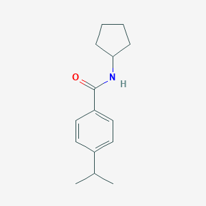 molecular formula C15H21NO B263742 N-cyclopentyl-4-(propan-2-yl)benzamide 