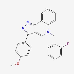 molecular formula C24H18FN3O B2637421 5-(2-fluorobenzyl)-3-(4-methoxyphenyl)-5H-pyrazolo[4,3-c]quinoline CAS No. 866809-57-6