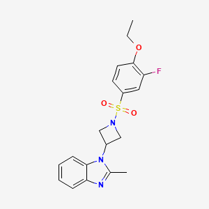 1-[1-(4-Ethoxy-3-fluorophenyl)sulfonylazetidin-3-yl]-2-methylbenzimidazole