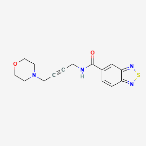 molecular formula C15H16N4O2S B2637432 N-(4-morpholinobut-2-yn-1-yl)benzo[c][1,2,5]thiadiazole-5-carboxamide CAS No. 1396573-55-9