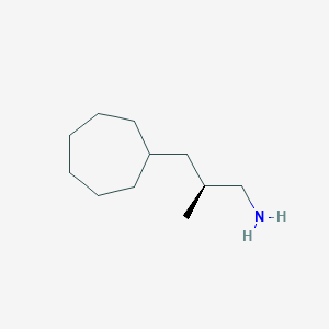 (2S)-3-Cycloheptyl-2-methylpropan-1-amine