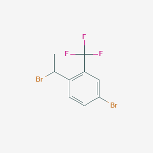 molecular formula C9H7Br2F3 B2637439 4-溴-1-(1-溴乙基)-2-(三氟甲基)苯 CAS No. 1823870-24-1