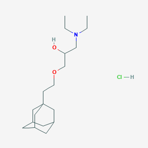 molecular formula C19H36ClNO2 B2637442 {3-[2-(Adamantan-1-yl)ethoxy]-2-hydroxypropyl}diethylamine hydrochloride CAS No. 464877-32-5