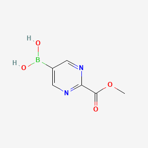 molecular formula C6H7BN2O4 B2637448 (2-(Methoxycarbonyl)pyrimidin-5-yl)boronic acid CAS No. 1814938-78-7