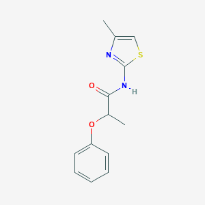 molecular formula C13H14N2O2S B263747 N-(4-methyl-1,3-thiazol-2-yl)-2-phenoxypropanamide 