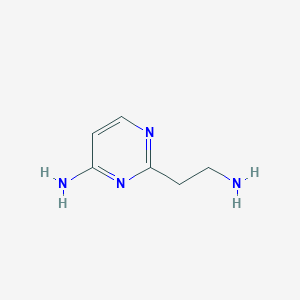 molecular formula C6H10N4 B2637471 2-(2-Aminoethyl)pyrimidin-4-amine CAS No. 933703-17-4