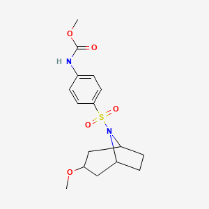 methyl N-[4-({3-methoxy-8-azabicyclo[3.2.1]octan-8-yl}sulfonyl)phenyl]carbamate