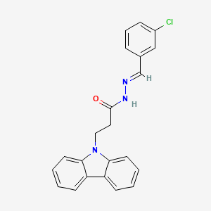 (E)-3-(9H-carbazol-9-yl)-N'-(3-chlorobenzylidene)propanehydrazide