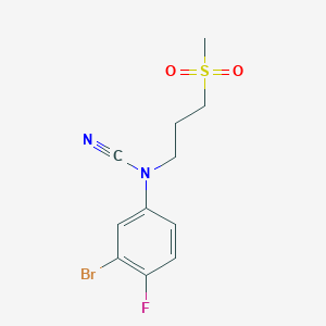 (3-Bromo-4-fluorophenyl)-(3-methylsulfonylpropyl)cyanamide