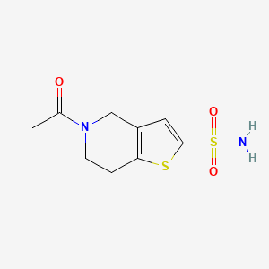 molecular formula C9H12N2O3S2 B2637489 5-acetyl-4H,5H,6H,7H-thieno[3,2-c]pyridine-2-sulfonamide CAS No. 1955531-17-5
