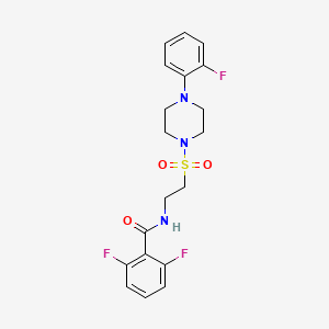 molecular formula C19H20F3N3O3S B2637490 2,6-difluoro-N-(2-((4-(2-fluorophenyl)piperazin-1-yl)sulfonyl)ethyl)benzamide CAS No. 897613-59-1