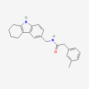 molecular formula C22H24N2O B2637494 N-((2,3,4,9-四氢-1H-咔唑-6-基)甲基)-2-(间甲苯基)乙酰胺 CAS No. 852138-55-7