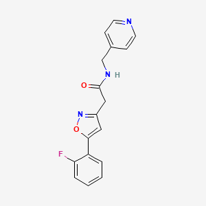 2-(5-(2-fluorophenyl)isoxazol-3-yl)-N-(pyridin-4-ylmethyl)acetamide