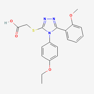 2-{[4-(4-ethoxyphenyl)-5-(2-methoxyphenyl)-4H-1,2,4-triazol-3-yl]sulfanyl}acetic acid