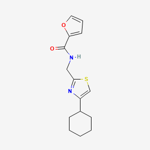 molecular formula C15H18N2O2S B2637505 N-((4-环己基噻唑-2-基)甲基)呋喃-2-甲酰胺 CAS No. 2034239-77-3