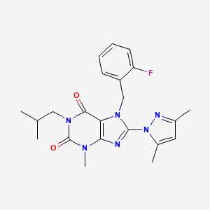 8-(3,5-dimethyl-1H-pyrazol-1-yl)-7-(2-fluorobenzyl)-1-isobutyl-3-methyl-1H-purine-2,6(3H,7H)-dione