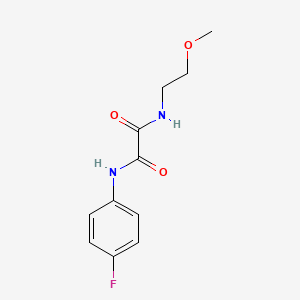 molecular formula C11H13FN2O3 B2637517 N-(4-氟苯基)-N'-(2-甲氧基乙基)乙二酰胺 CAS No. 352013-10-6