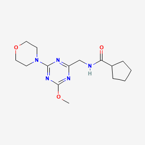 N-((4-methoxy-6-morpholino-1,3,5-triazin-2-yl)methyl)cyclopentanecarboxamide