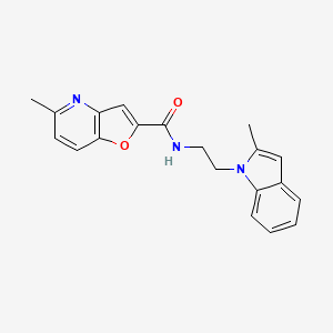 molecular formula C20H19N3O2 B2637530 5-methyl-N-(2-(2-methyl-1H-indol-1-yl)ethyl)furo[3,2-b]pyridine-2-carboxamide CAS No. 941969-25-1