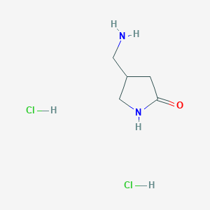 molecular formula C5H12Cl2N2O B2637532 4-(Aminomethyl)-2-pyrrolidinone dihydrochloride CAS No. 2191401-20-2