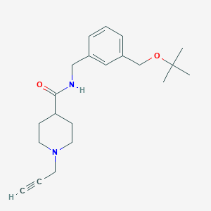 molecular formula C21H30N2O2 B2637538 N-({3-[(tert-butoxy)methyl]phenyl}methyl)-1-(prop-2-yn-1-yl)piperidine-4-carboxamide CAS No. 1355790-35-0
