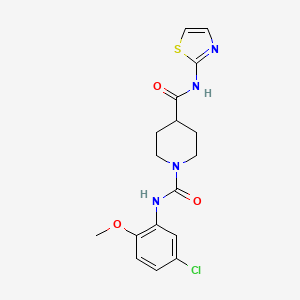 molecular formula C17H19ClN4O3S B2637551 N1-(5-chloro-2-methoxyphenyl)-N4-(thiazol-2-yl)piperidine-1,4-dicarboxamide CAS No. 1207002-83-2