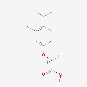 molecular formula C13H18O3 B2637554 2-[3-Methyl-4-(propan-2-yl)phenoxy]propanoic acid CAS No. 92156-88-2
