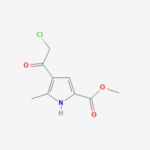 molecular formula C9H10ClNO3 B2637555 Methyl 4-(2-chloroacetyl)-5-methyl-1H-pyrrole-2-carboxylate CAS No. 203208-33-7